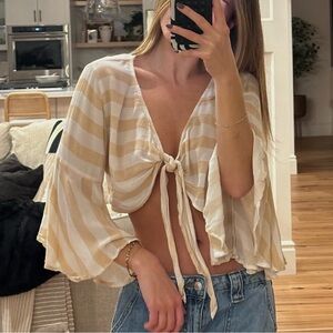 Striped Flowy shirt